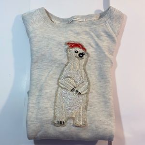American Eagle - sweatshirt - Medium, light beige with sequins in the Penguin.